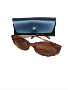 Paloma Picasso By Metzler Vintage Tortoiseshell Cat Eye Sunglasses -Brown Lenses